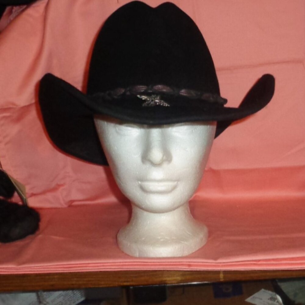 RARE AUTHENTIC SCALA WESTERN HAT DORFMAN COMPANY-EXCELLENT VINTAGE WITH BRAID